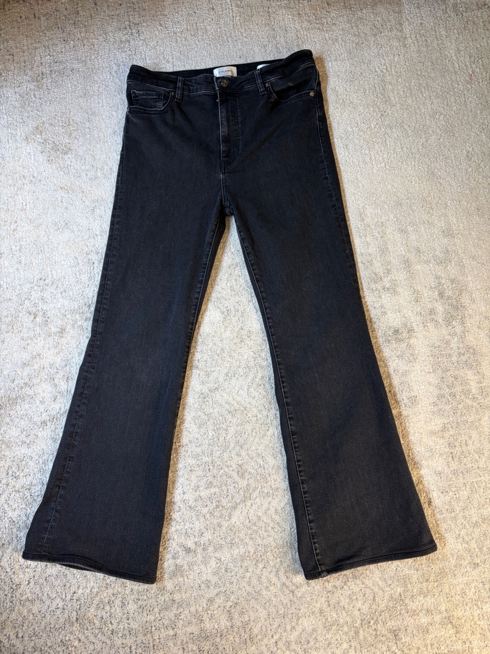 Frame The Reboot Faded Black Slim Bootcut Jeans Sz 31